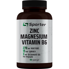 Sporter Zinc Magnesium Vitamin B6 90 caps