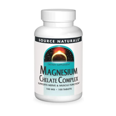 Source Naturals Magnesium Chelate 100 mg 100 Tablets