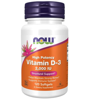 NOW Foods Vitamin D-3 2000 120 softgel