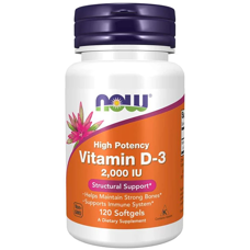 NOW Foods Vitamin D-3 2000 120 softgel