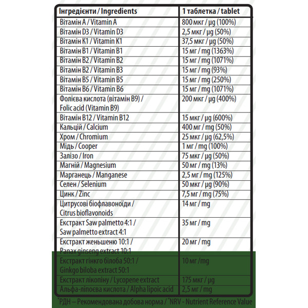 Sporter Men's Complex 90 таблеток