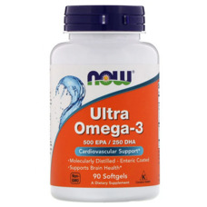 NOW Foods Ultra Omega-3 Fish Oil 90 капсул