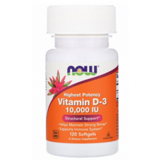 NOW Foods Vitamin D3 10000 IU 120 капсул