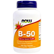 NOW Foods Vitamin B-50 Complex 100 капсул