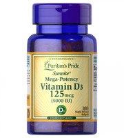 Puritan's Pride Vitamin D3 5000 МЕ 100 капсул